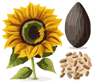آبرسان دراماتیکالی پوست خشک کلینیک | 125ml 19 Lovepik com 380605686 sunflower seed vector sunflower seeds sticker seeds copy